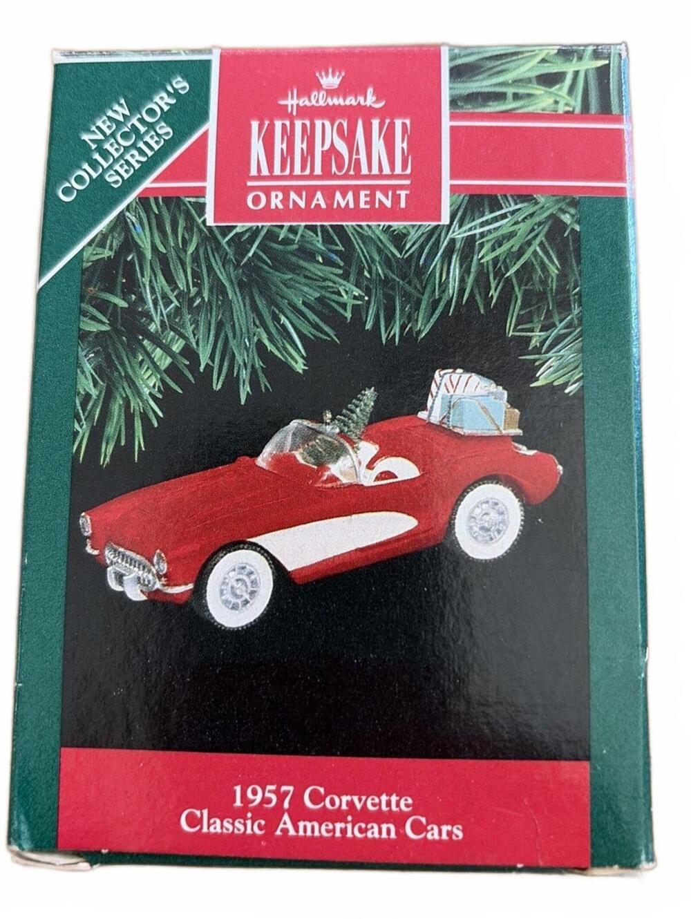 Vintage Hallmark Keepsake Ornament 1957 Corvette Classic American Cars 1991